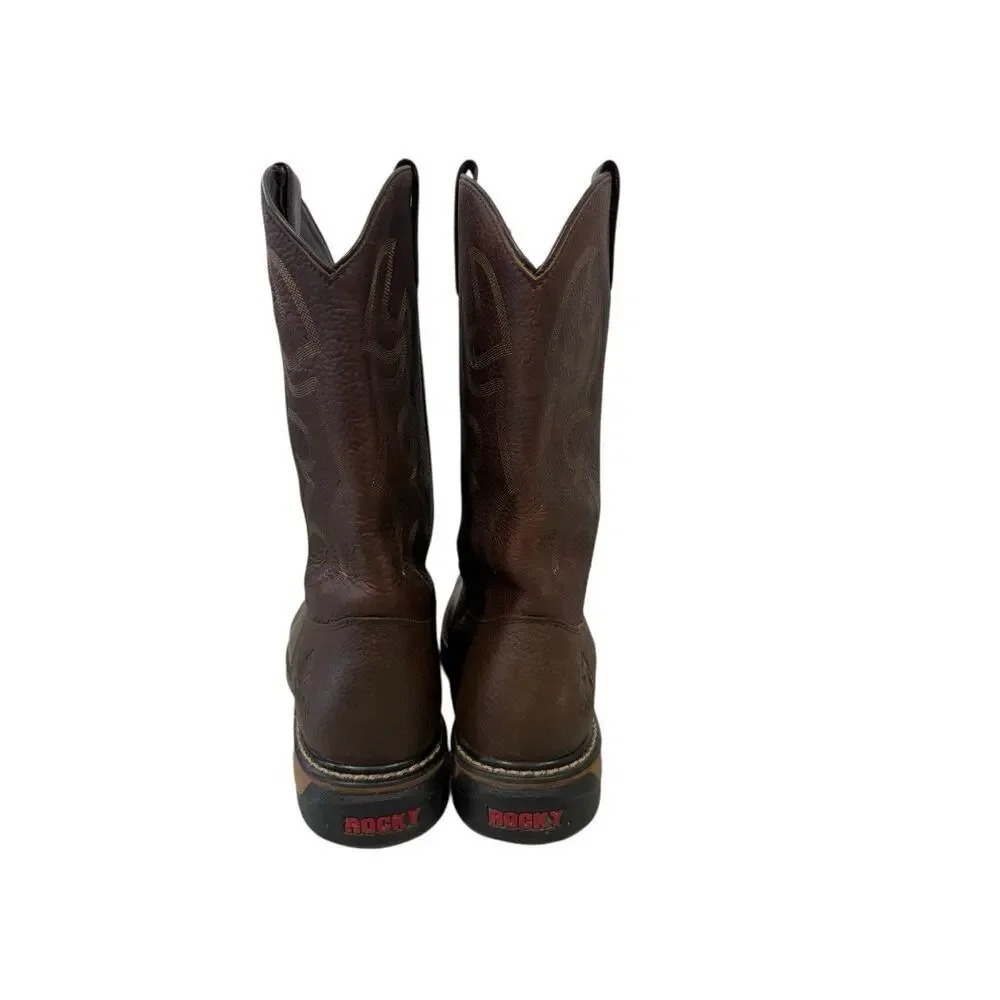 Rocky Men's Original Ride Roper Western‎ Boot Aztec Crazy Horse Size 12W